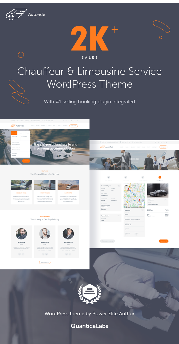 chauffeur, limousine, taxi, car, rental, booking WordPress Theme