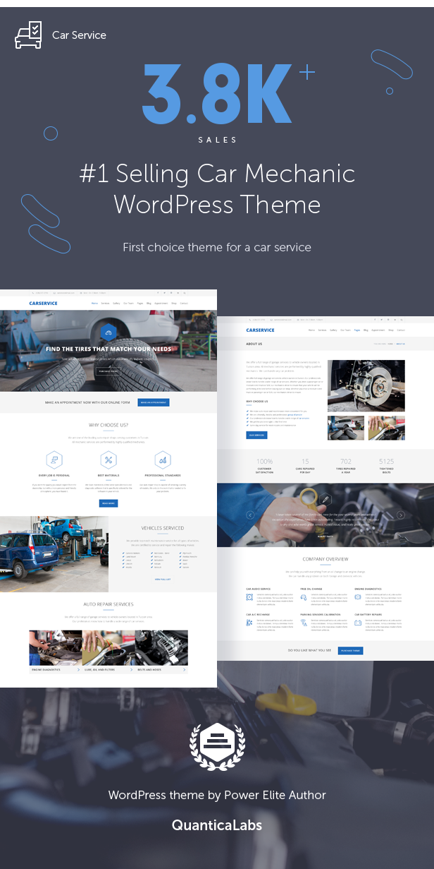 car repair, mechanic garage, auto service WordPress Theme
