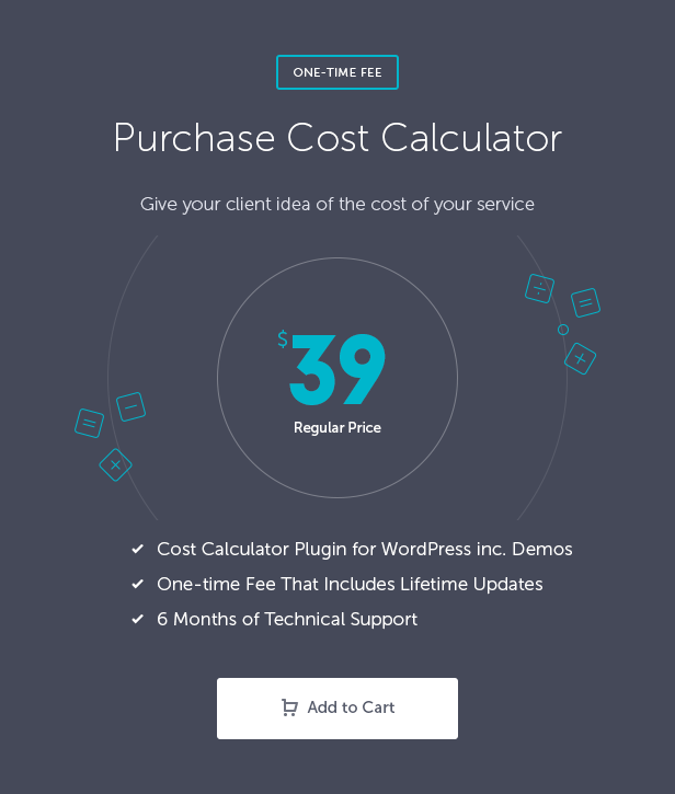 Cost Calculator for WordPress