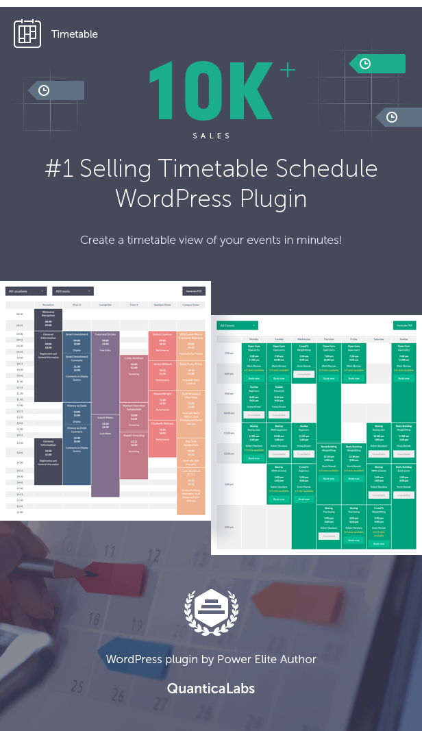 Timetable Booking Schedule for WordPress - 2