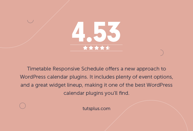 Timetable Responsive Schedule For WordPress - 4
