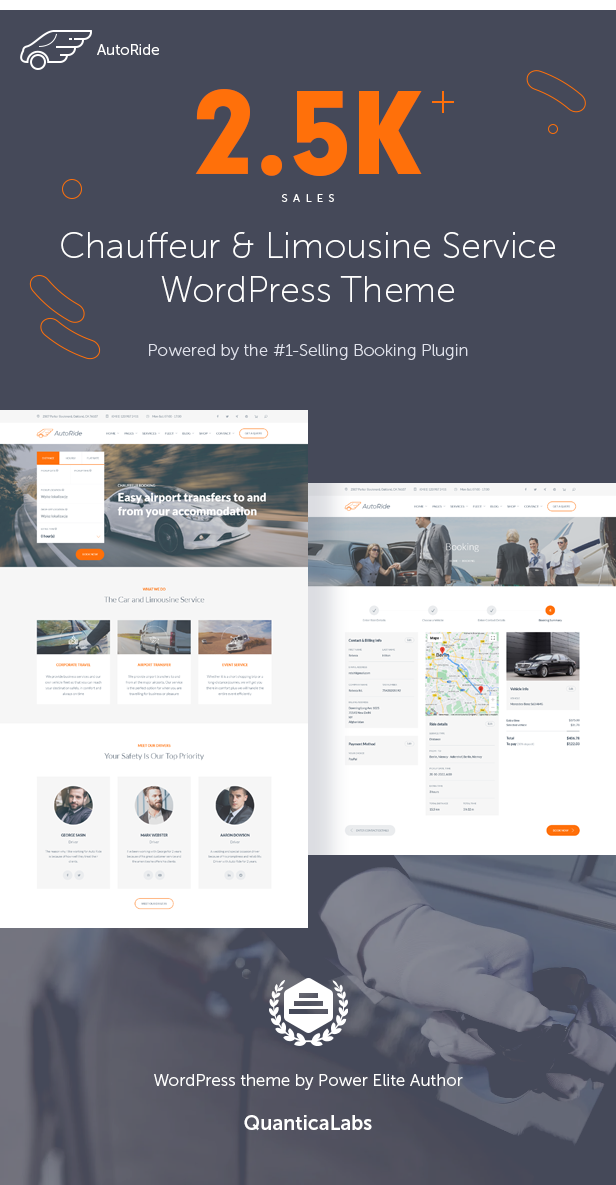 AutoRide - Chauffeur Limousine Booking WordPress Theme