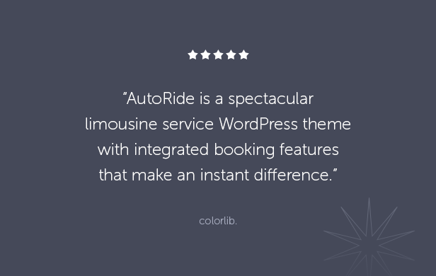 AutoRide - Chauffeur Limousine Booking WordPress Theme