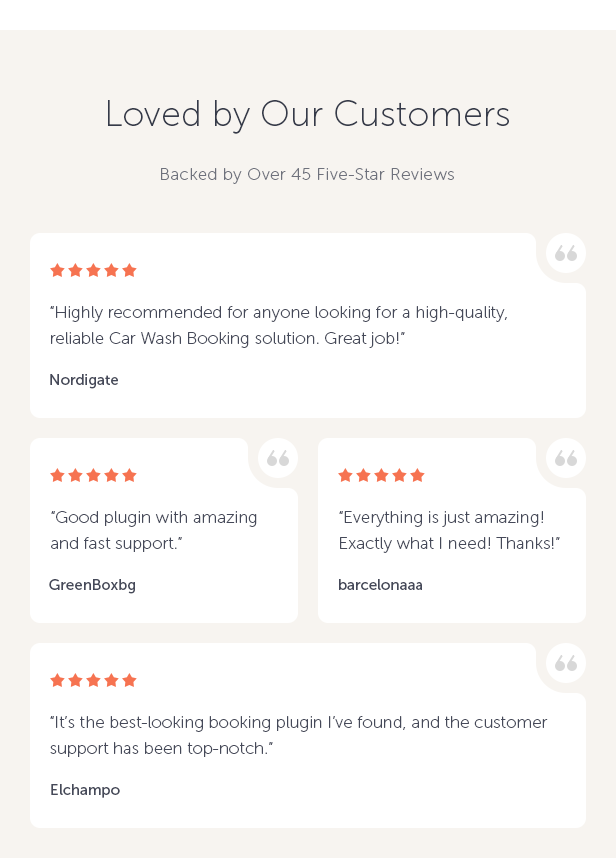 Car Wash Booking System for WordPress