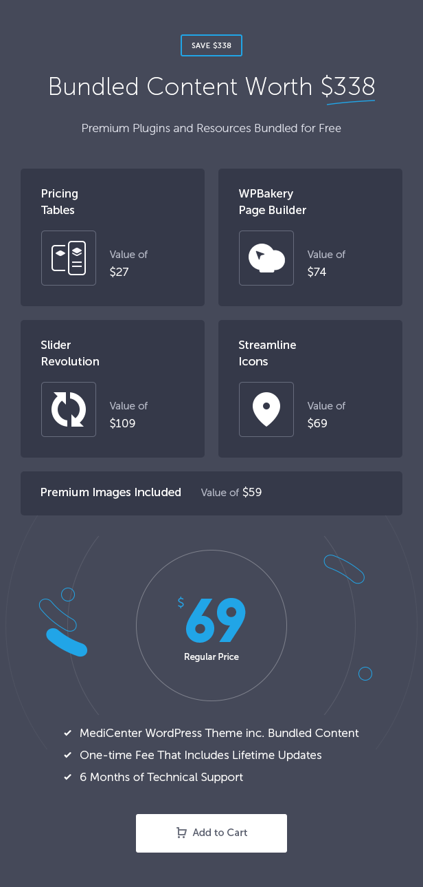 MediCenter WordPress Theme for medical, clinic and healthcare services