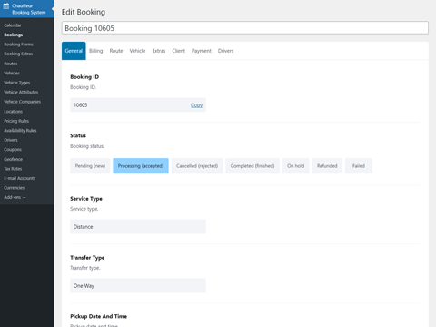 Chauffeur Taxi Booking System for WordPress
