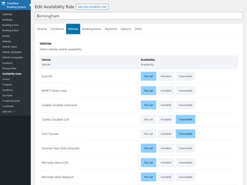 Chauffeur Taxi Booking System for WordPress