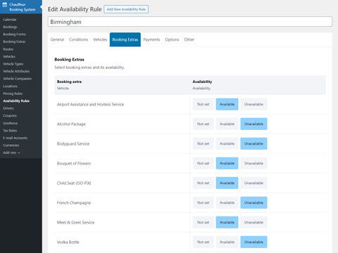 Chauffeur Taxi Booking System for WordPress