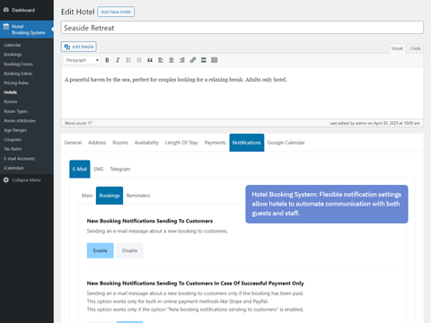 HBook vs Hotel Booking System for WordPress: Which Plugin Fits Your Accommodation Business Better?