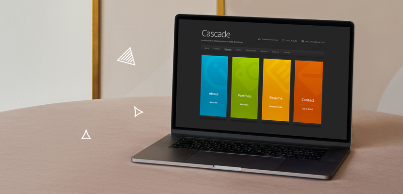 New Version of Cascade – Personal vCard WordPress Theme Is Available (v7.9)