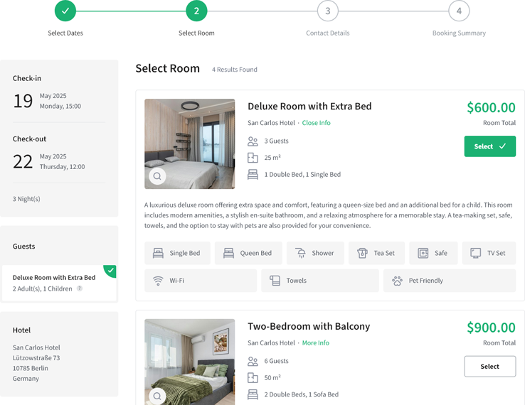 Hotel Booking System for WordPress