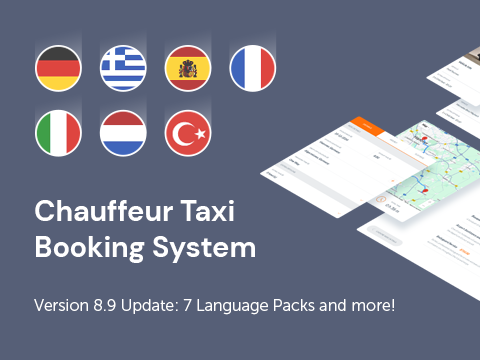 Chauffeur Taxi Booking System Version 8.9 — Language Packs Included