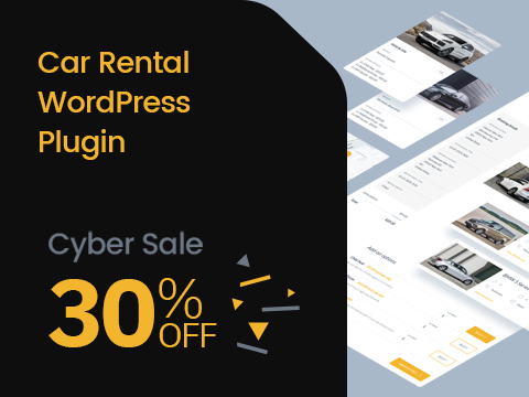 Cyber Sale: Save 30% on Car Rental Plugin, MediCenter and iCalendars Add-on